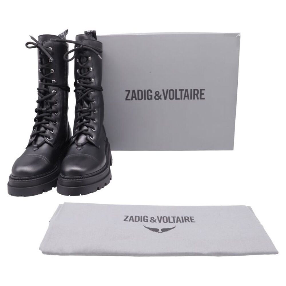 Zadig & Voltaire Ride High-Top Boots in Black Leather - Picture 8 of 11